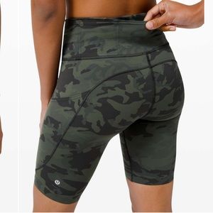 Lululemon Fast And Free Short 10" camo green